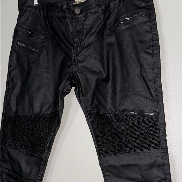 Black Biker Style Pants - Picture 8 of 14